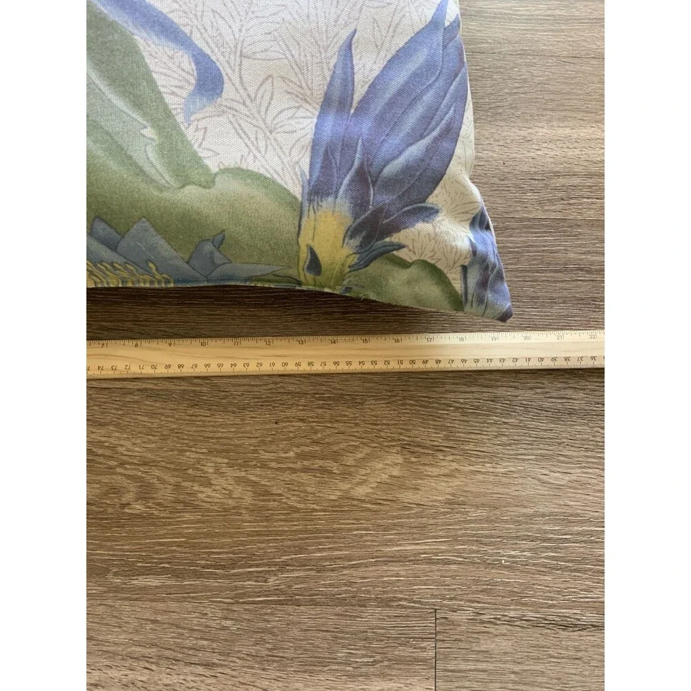 Pottery Barn Blue Blossom Botanical Flower Floral Pillow 18